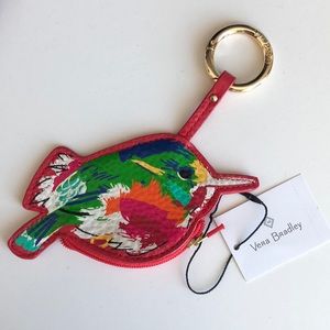Colorful Vera Bradley bird keychain/coin pouch